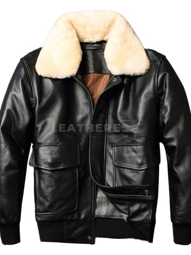 Classic Bomber Leather Jacket