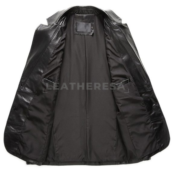 Men Leather Blazer