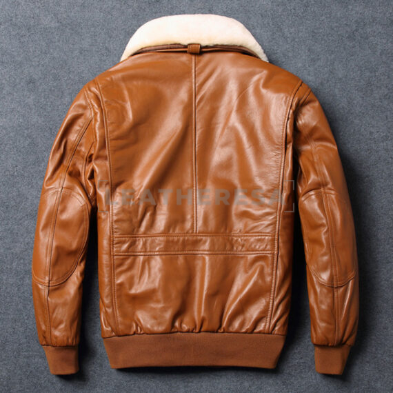 Mens A2 Aviator Brown Leather Jacket