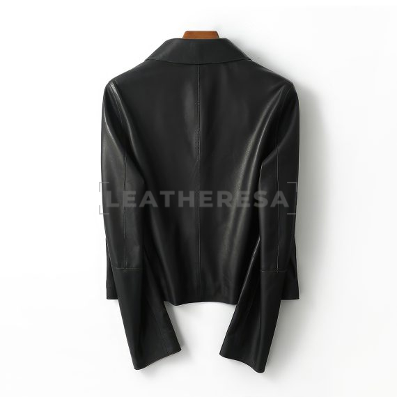 Women Black Lightweight Leather Jacket